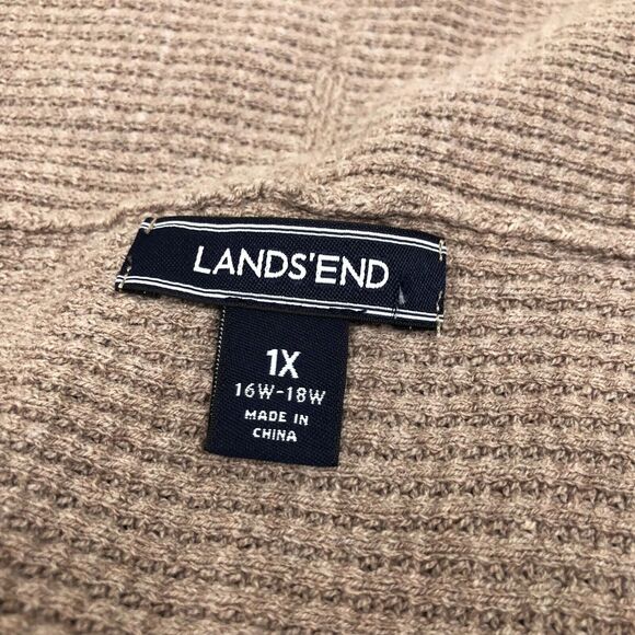Lands End Dolman Open Front Knit Cardigan Sweater Plus Size 1X 16W-18W NewTagCut - Picture 6 of 7